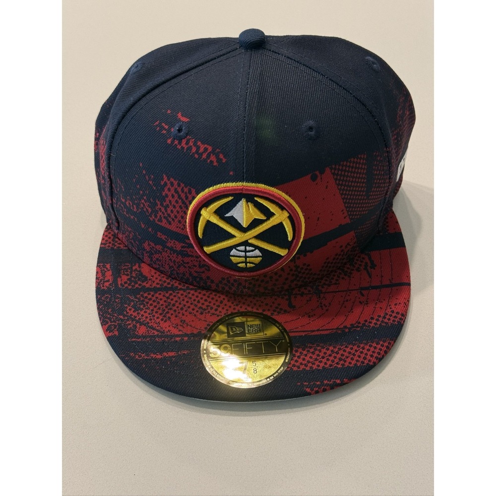 New Era Denver Nuggets 59FIFTY Fitted Hat Cap Size 7 5/8 NBA Tip-Off